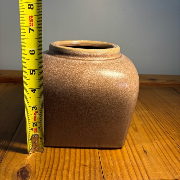 Threshold Studio McGee Stoneware Square Vase Light Brown Modern Home Decor New - Picture 7 of 8